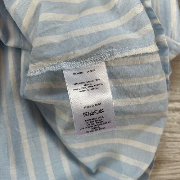 Mare Mare x Anthropologie Blue Strip Button Down Shirt Size XS - Picture 3 of 4